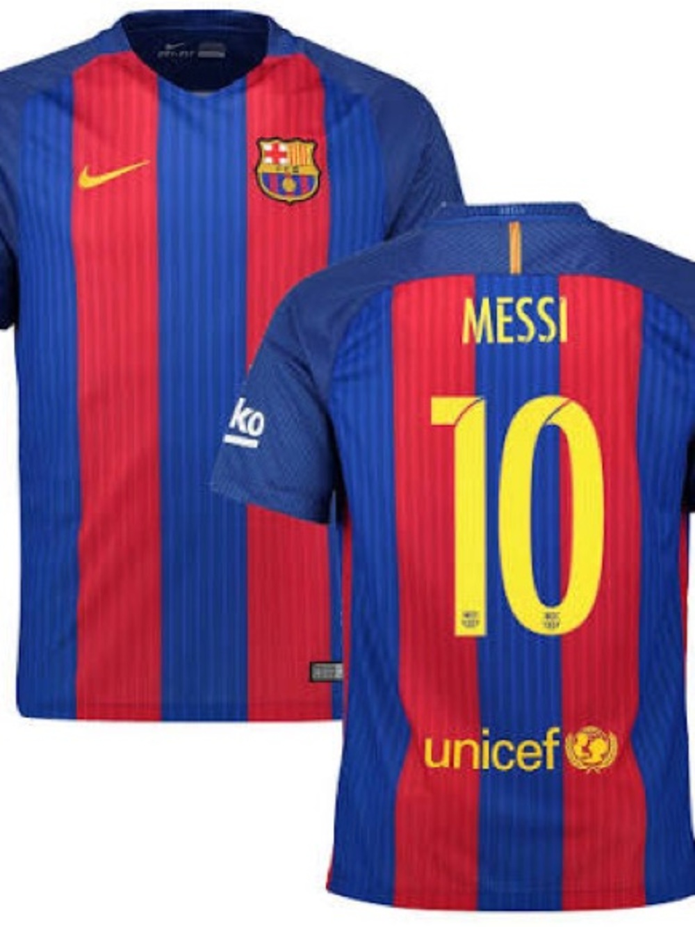 Nike Messi Barcelona Retro Blue & Black Authentic 2016 Soccer Jersey Patch